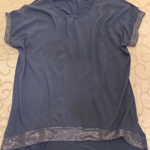 Blue Tunic Sequence  Detail Decoration Elegant Boho Sz 12-18